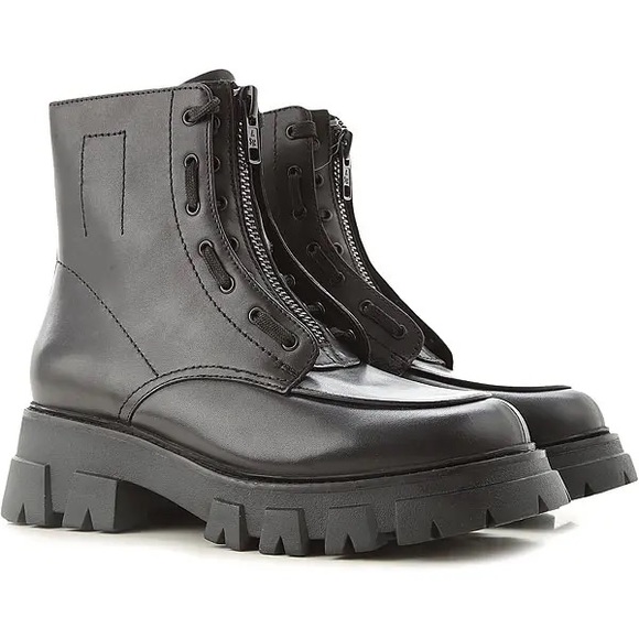 Ash Lynch front zip chunky boots -black -size 39 - Picture 1 of 11